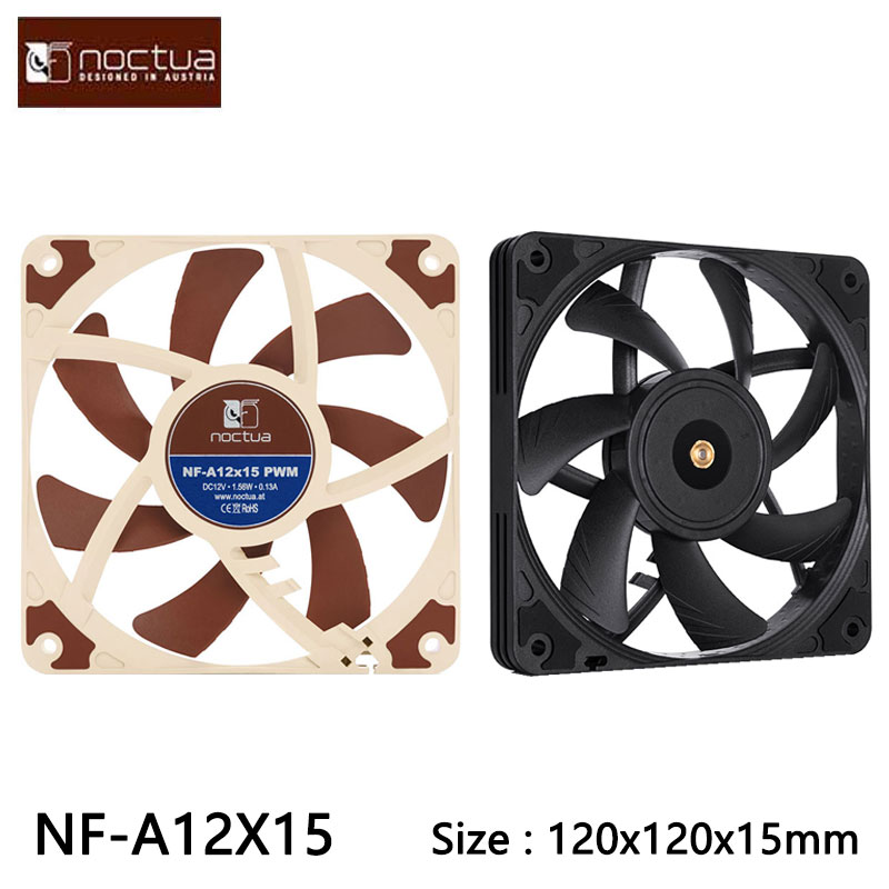 Case Fan Controller - Noctua NF-A12x15 120X120X15mm シャーシファン、超薄型シャーシファン、インテリジェント温度制御、12cm サイレントコンピュータ冷却