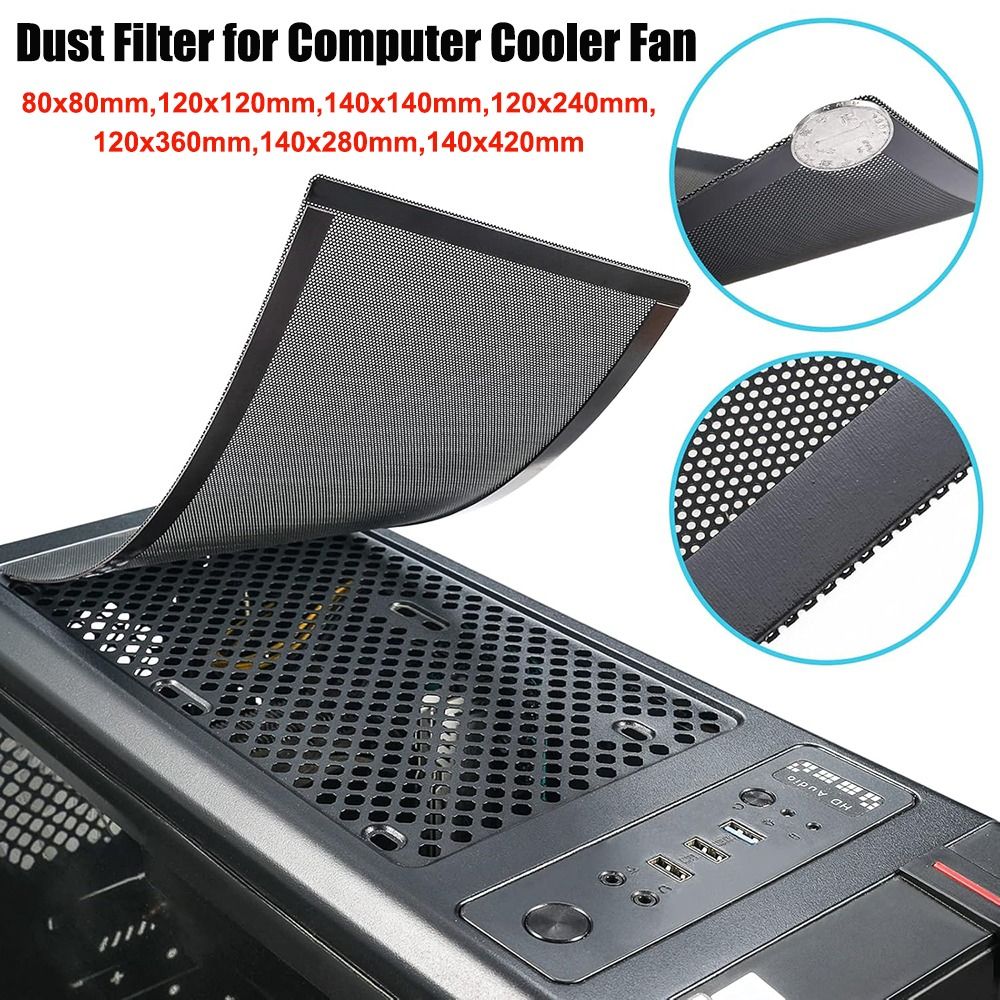 新しい PVC ダストフィルターカバー磁気フレームブラック  - Dust Filter Pc のレビューと価格