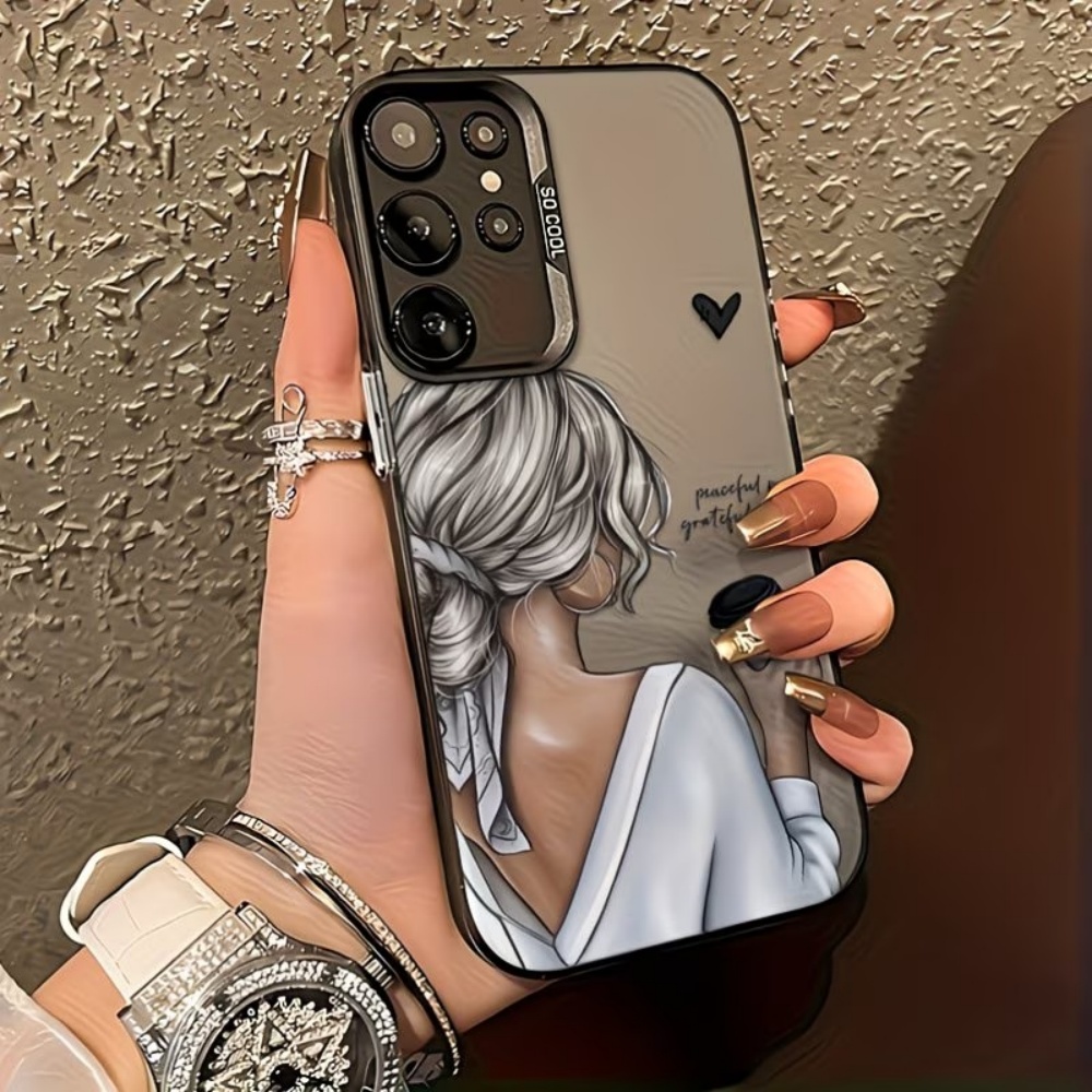 平和で感謝心のある少女プリントのスマホケース Samsung - Matte Pc Case のレビューと価格