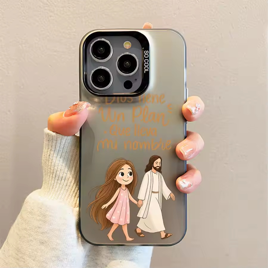 可愛い女の子が神とともに歩くマット仕上げのiPhoneケース - Mini Pc Case のレビューと価格