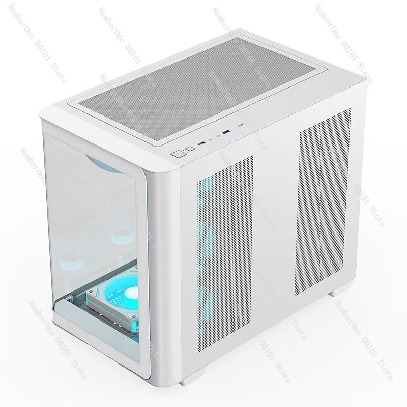 パノラマ曲面ガラスデスクトップPCケース ATXミッドタワー - Pc Chassis のレビューと価格