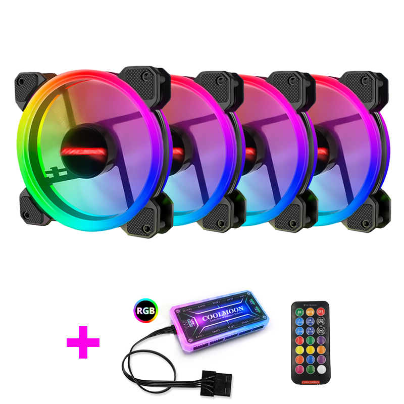 Coolmoon ケースファン PC 冷却 RGB ファン  - Case Fan Controller のレビューと価格