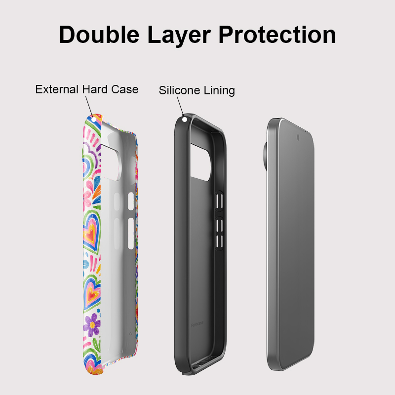 Fcicicase ピクセル10A用 ラブハートフラワー柄ス - Matte Pc Case のレビューと価格